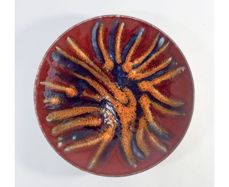 A Poole Pottery Delphis Studio charger plate shape No 3