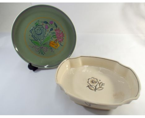 Three Poole Pottery Delphis Studio circular pin trays shape No 49