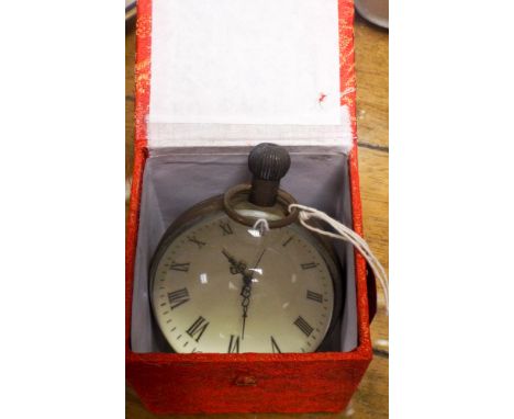 A brass ball shaped table clock 