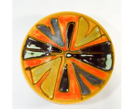 A Poole Pottery Delphis Studio charger plate shape No 3
