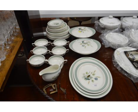 A quantity of Wood &amp; Sons Art Deco style dinnerware
