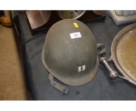 A U.S. army helmet