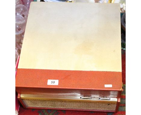 A BSR portable record player (AF).
