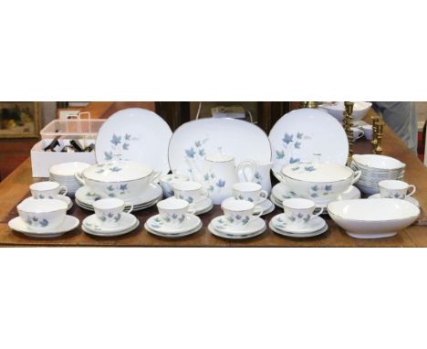 A Noritake fifty six piece dinner and tea service in the 618 vintage design of leaves and berries.
