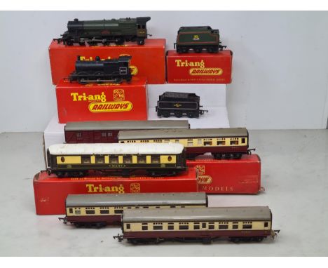 A boxed Triang 00 gauge R.251 'Princess Elizabeth' and boxed Tender, a boxed Triang 0-6-0 Locomotive and unboxed Tender, a bo