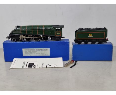A boxed Hornby Dublo EDL11 gloss 'Silver King' Locomotive, unused. Locomotive shows no signs of use to pick ups, wheels or ar