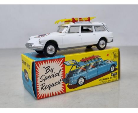 A boxed Corgi Toys No.475 Citroen Safari Ski Club with figure and leaflet, Nr M-M, box superb 