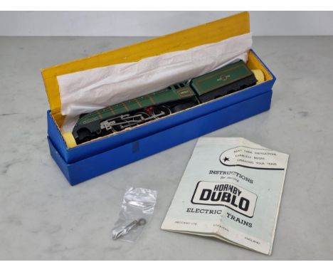 A boxed Hornby Dublo 3211 nickel silver 'Mallard' Locomotive, unused and in mint condition showing no signs of use to pick up