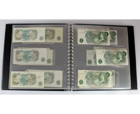 Fforde 1 Pound (298), a collection of Series C Portrait notes in 2 x  Lindner albums, (B301, B303, B305, B307, Pick374e) in m