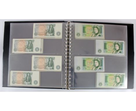 Page 1 Pound (325), issued 1978 a collection of Series D Pictorial notes in 2 x Lindner albums, first and last series notes a