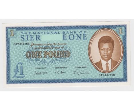 Sierra Leone, The National Bank of Sierra Leone, 1 Pound unissued PROOF, designed by Harrison &amp; Sons, after achieving ind