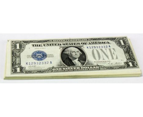 USA America 1 Dollar Silver Certificate (35), dated Series 1928 A, Series 1935 &amp; Series 1935 A, B, C and D, consecutive n
