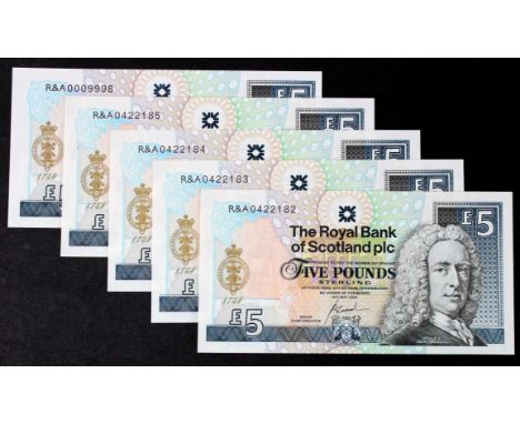 Scotland, Royal Bank of Scotland 5 Pounds (5), St. Andrews Royal &amp; Ancient Commemorative issue dated 14th May 2004, a con