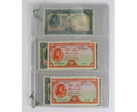 Ireland Republic (10), a high grade collection in album sleeves, 10 Shillings (2) Lady Lavery portrait dated 1964 &amp; 1965,