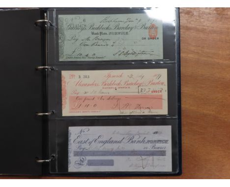 Norfolk, Suffolk, Norwich etc (18) in Hendon album with slipcase, a group of Provincial notes, Cheques and ephemera generally