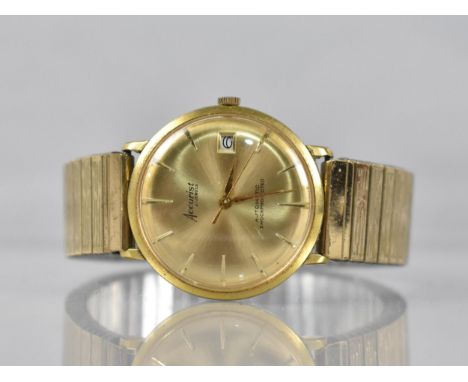 A Vintage Accurist Automatic Wristwatch, Gold Coloured Lance Shaped Hands, Arrow Hour Indicators and Circular Face Inscribed 
