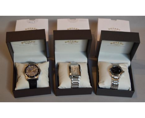 Ex-shop stock: 3 ROTARY watches - GS02950 RRP £325, GB02582 RRP £135, GB02349 RRP £125.