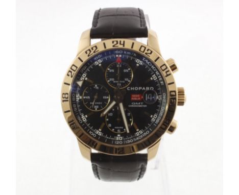 An 18ct CHOPARD Mille Miglia GMT Chronometer Automatic wristwatch, case numbered 1410380/1267 with original fitted deployant 
