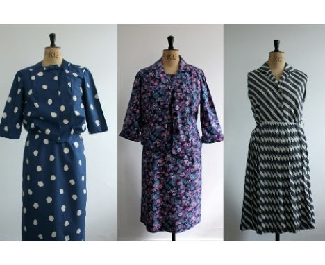 A collection of two 1950s dress and jacket two- pieces by DAVID GIBSON and HORROCKSES and a 1950s dress by Hildebrand1 x DAVI