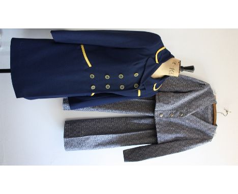 Two 1960s items consisting of an amazing mod, mid 1960s, crimplene navy and yellow  jacket by GLEN-HAR. Very good condition a
