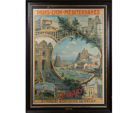 Edmond Marie Petitjean - 'Paris-Lyon-Méditerranée, Le Velay, Syndicat D'Initiative du Velay' (Travel Poster), lithograph in c