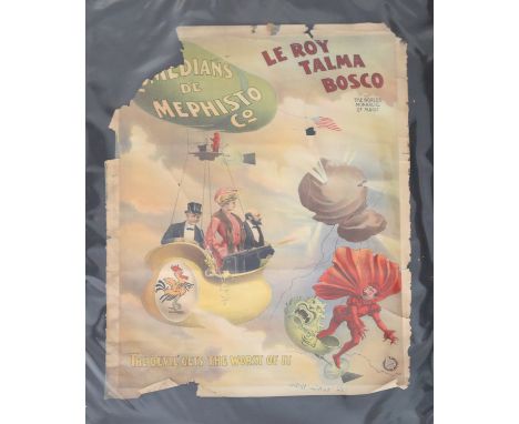 Adolph Friedlander (publisher) - 'Le Roy, Talma, Bosco. The Worlds Monarchs of Magic. The Devil Gets the Worst of It', lithog