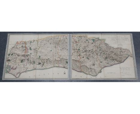 Thomas Foot, after William Gardner, Thomas Yeakell &amp; Thomas Gream - 'A Topographical Map of the County of Sussex divided 