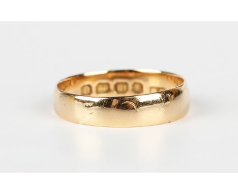 A Victorian 18ct gold wedding ring, Birmingham 1888, weight 2.5g, ring size approx N1/2.Buyer’s Premium 29.4% (including VAT 