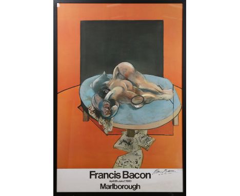Francis Bacon - 'Francis Bacon April 26-June 7, 1980, Marlborough' (Poster for the Exhibition), offset lithograph, signed in 