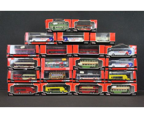 21 Boxed / cased ltd edn 1/76 Corgi Original Omnibus diecast model buses 