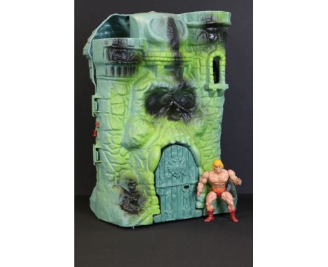 Masters Of The Universe - Original playworn Mattel Castle Grayskull (missing accessories) with original play worn Mattel He M