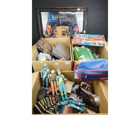 Large quantity of Sci Fi related toys and collectibles mainly featuring Star Trek and Thunderbirds, includes Carlton Thunderb