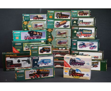 22 Boxed Corgi Eddie Stobart diecast models to include 2 x Classic Road Transport (97940, 97327), ltd edn 18801 Bedford KM Lo