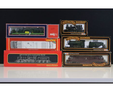 Six boxed OO gauge locomotives to include 2 x Hornby (R324 Lady Godiva BR Black Livery &amp; R759 GWR 4-6-0 Albert Hall), 3 x