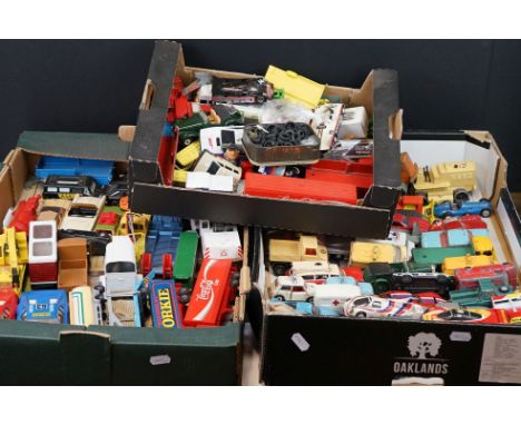 Over 85 Mid 20th C onwards diecast models to include Matchbox, Lone Star, Corgi, Dinky and ERTL examples, featuring Dinky Bed