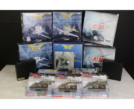 Five Boxed Corgi Aviation Archive 1/144 diecast models to include 2 x 48205 Boeing B-17G, 48901 Boeing B29 Super Fortress, 48