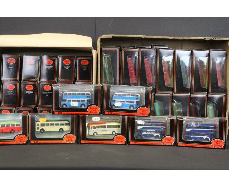 50 Boxed EFE Exclusive First Editions diecast model buses, diecast ex, boxes vg overall (2 boxes) 