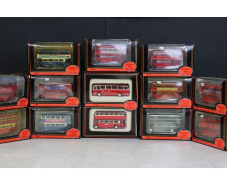 12 Boxed EFE Exclusive First Editions diecast model buses to include 10114 Bradford Double Deck Bus, 15603 Routemaster Bus, 1