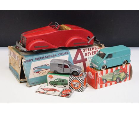 Two boxed plastic models to include Chiqui Cars 2007 Citroen Furgoneta 2 CV in grey and Rico 707 Furgoneta Combi 11-E in turq