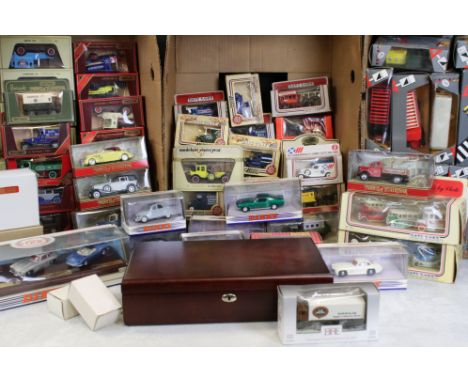 104 Boxed diecast models to include 35 x Lledo, 23 x Corgi Classics, 34 x Matchbox Models of Yesteryear (featuring a Connoiss