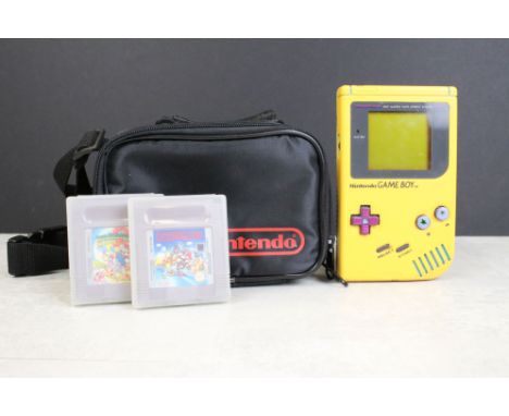 Retro Gaming - Nintendo Game Boy handheld console with 2 x Nintendo game cartridges (Super Mario Land &amp; Super Mario Land 