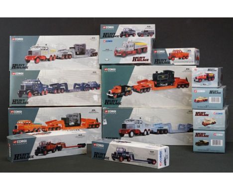 14 Boxed Corgi Classics Heavy Haulage diecast models to include 17701 Pickfords, 17602 Sunter Bros Ltd, 31007 Annis &amp; Co 
