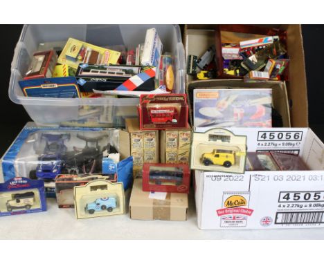 125 Boxed diecast models to include Lledo, Matchbox, Corgi, Majorette, Solido, Shell, etc, featuring 1980s Matchbox No.46 Tra