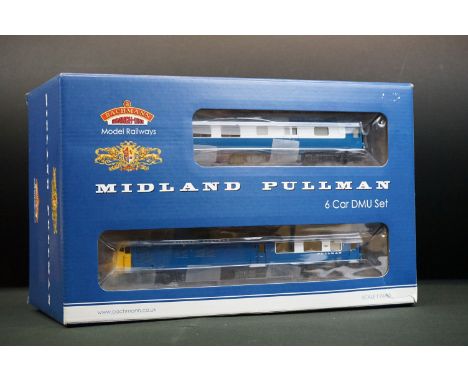 Boxed Bachmann OO gauge 31256DC Midland Pullman Six Car Unit Nanking Blue with yellow ends DCC On Board 