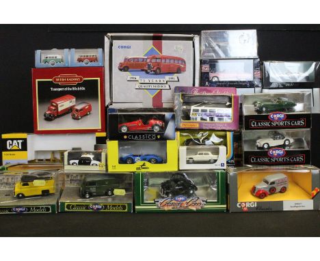 29 Boxed diecast models to include Corgi, Oxford Diecast, Norscot, Onyx, etc, featuring 2 x Corgi 1970s (425 London Taxi, 469