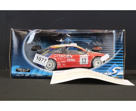 Autograph - Boxed Solido 1/18 Snowy Citroen Xsara WRC 2003 diecastv model signed by Colin McRae with coa from Diecast Legends