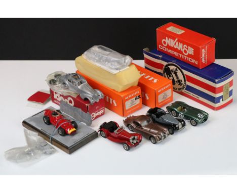 Five boxed white metal model vehicles, to include Mikansue Competition 22 Adler 2.5 LM 1938, Motorkits Mk 10 1939 Bentley 4.5