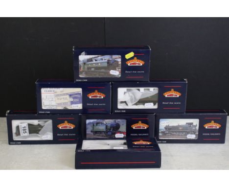 Seven boxed Bachmann OO gauge locomotives to include 32125 45XX Tank 4566 BR Lined green l/crest, 31127A 45XX Tank 4527 GWR g