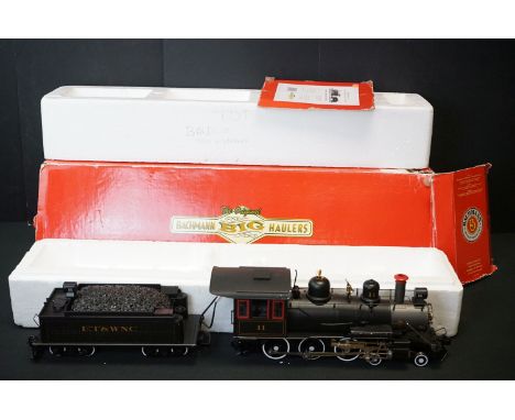Boxed Bachmann Big Haulers large scale 91606 Narrow Gauge 4-6-0 Anniversary Steam Locomotive ET&amp; WNC #11, tatty box with 