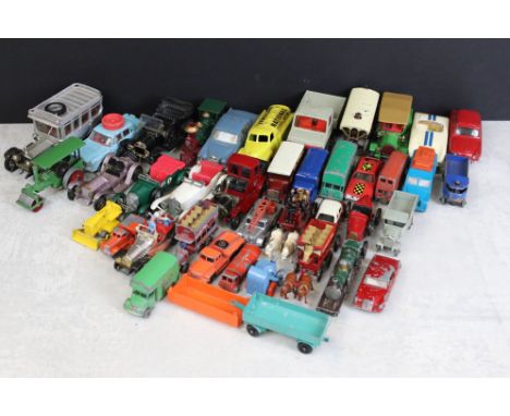 Around 40 mostly mid 20th C play worn diecast models to include Dinky, Corgi and Matchbox examples, featuring Dinky 268 Renau